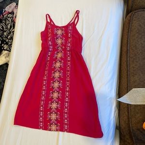 Red flower kids dress M8